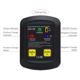 Palm-size Electrostatic Detector Portable Electrostatic Tester Electrostatic Analyzer 100V~20KV ESD Test Meter Gauge