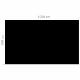 Rectangular Pool Cover 1000x600 cm PE Black