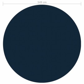 Floating PE Solar Pool Film 549 cm Black and Blue