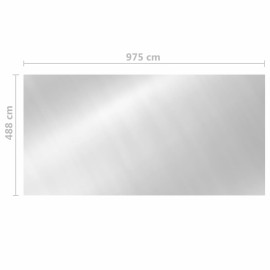 Pool Cover Silver 975x488 cm PE