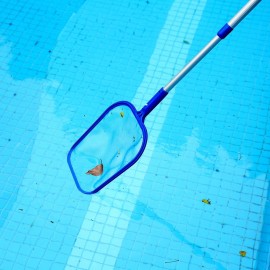 Pool Skimmer Net with Telescopic Pole Removal Leaf Rake Swimming Pool Ponds Fast Cleaning Tool with for Cleaning Above Ground Inground Pool Hot Tub Spa Pond
