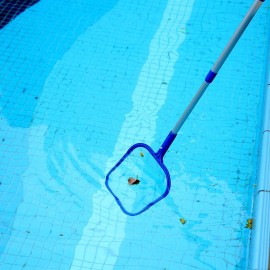 Pool Skimmer Net with Telescopic Pole Removal Leaf Rake Swimming Pool Ponds Fast Cleaning Tool with for Cleaning Above Ground Inground Pool Hot Tub Spa Pond