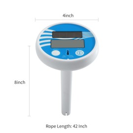 Solar Powered Swimming Pool Thermometer Digital Floating Pool Spa Thermometer Water Temperature Thermometer for Hot Bathtub Pond Fish Tank