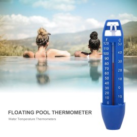Floating Pool Thermometer Water Temperature Thermometers with String Rope for Outdoor Indoor Swimming Pools Spas Hot Tubs Fish Ponds