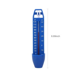 Floating Pool Thermometer Water Temperature Thermometers with String Rope for Outdoor Indoor Swimming Pools Spas Hot Tubs Fish Ponds