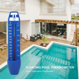 Floating Pool Thermometer Water Temperature Thermometers with String Rope for Outdoor Indoor Swimming Pools Spas Hot Tubs Fish Ponds