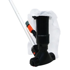 Portable Pool Vacuum Jet Underwater Cleaner with Flexible Rod Drawstring Bag Swimming Pool Leaf Vacuum Fountains Surface Cleaning Tools Removes Debris Clean Corners