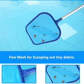 Swimming Pool Clean Net Pool Skimmer Net Leaf Rake for Pool Pool Net for Cleaning Fine Mesh Rake for Pond
