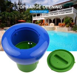 8 Inch Pool Chemical Dispenser Adjustable Floating Chlorine Tablets Dispenser Spa Chemical Dispenser for Swimming Pools Spas Hot Tubs Fish Ponds