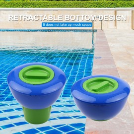 8 Inch Pool Chemical Dispenser Adjustable Floating Chlorine Tablets Dispenser Spa Chemical Dispenser for Swimming Pools Spas Hot Tubs Fish Ponds
